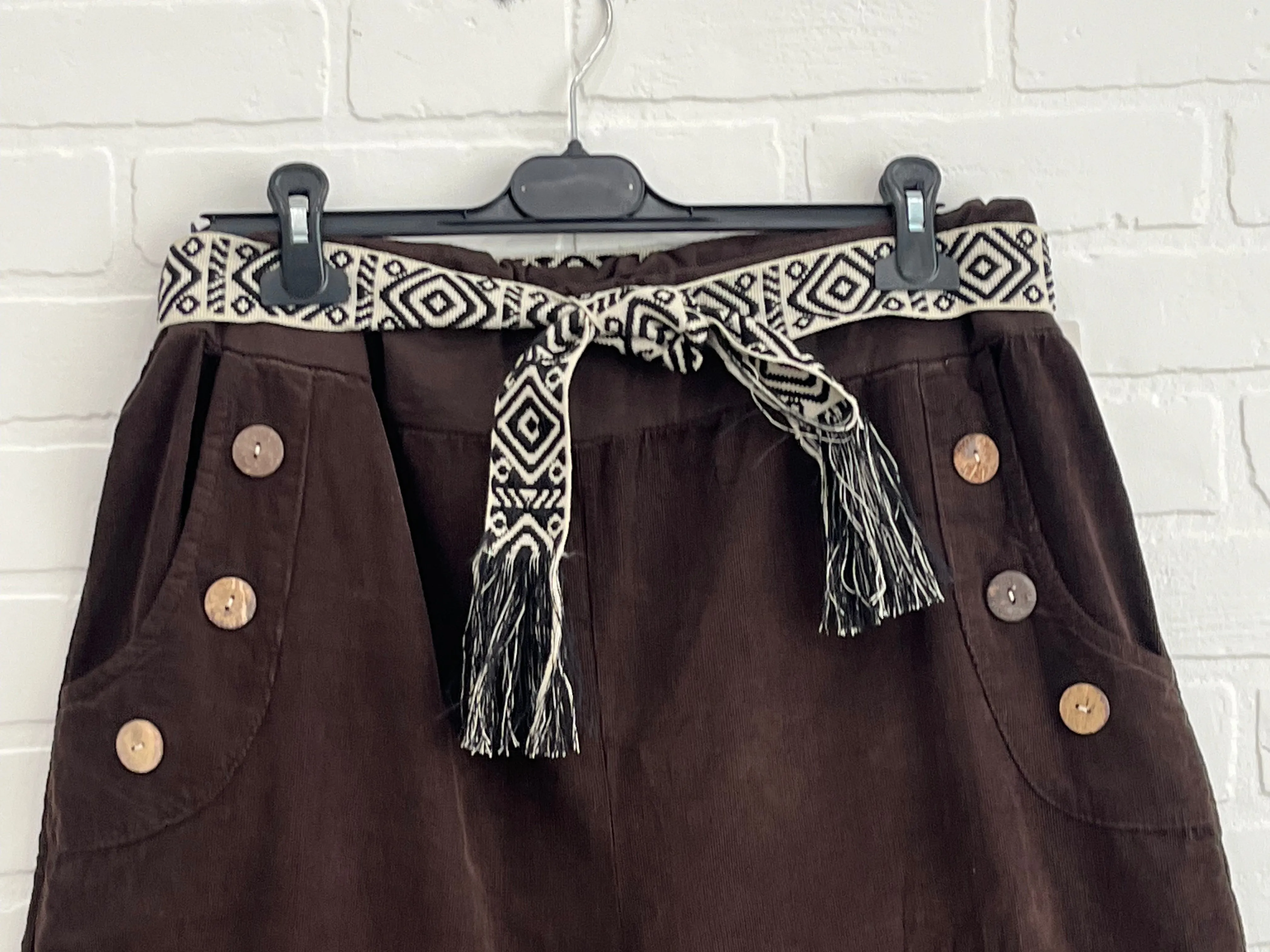 Wide leg corduroy pants