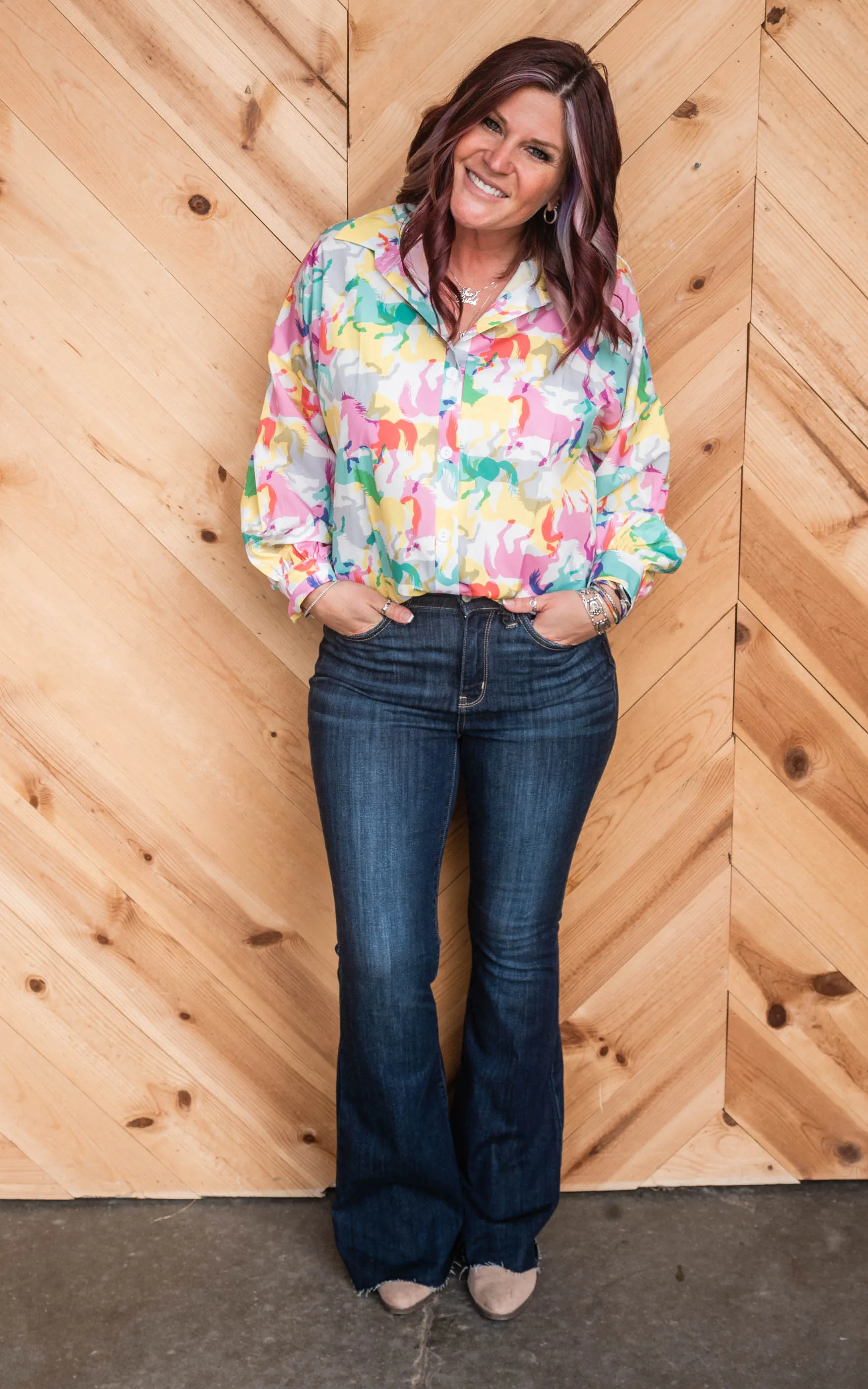 Wild Horses Button Up Blouse