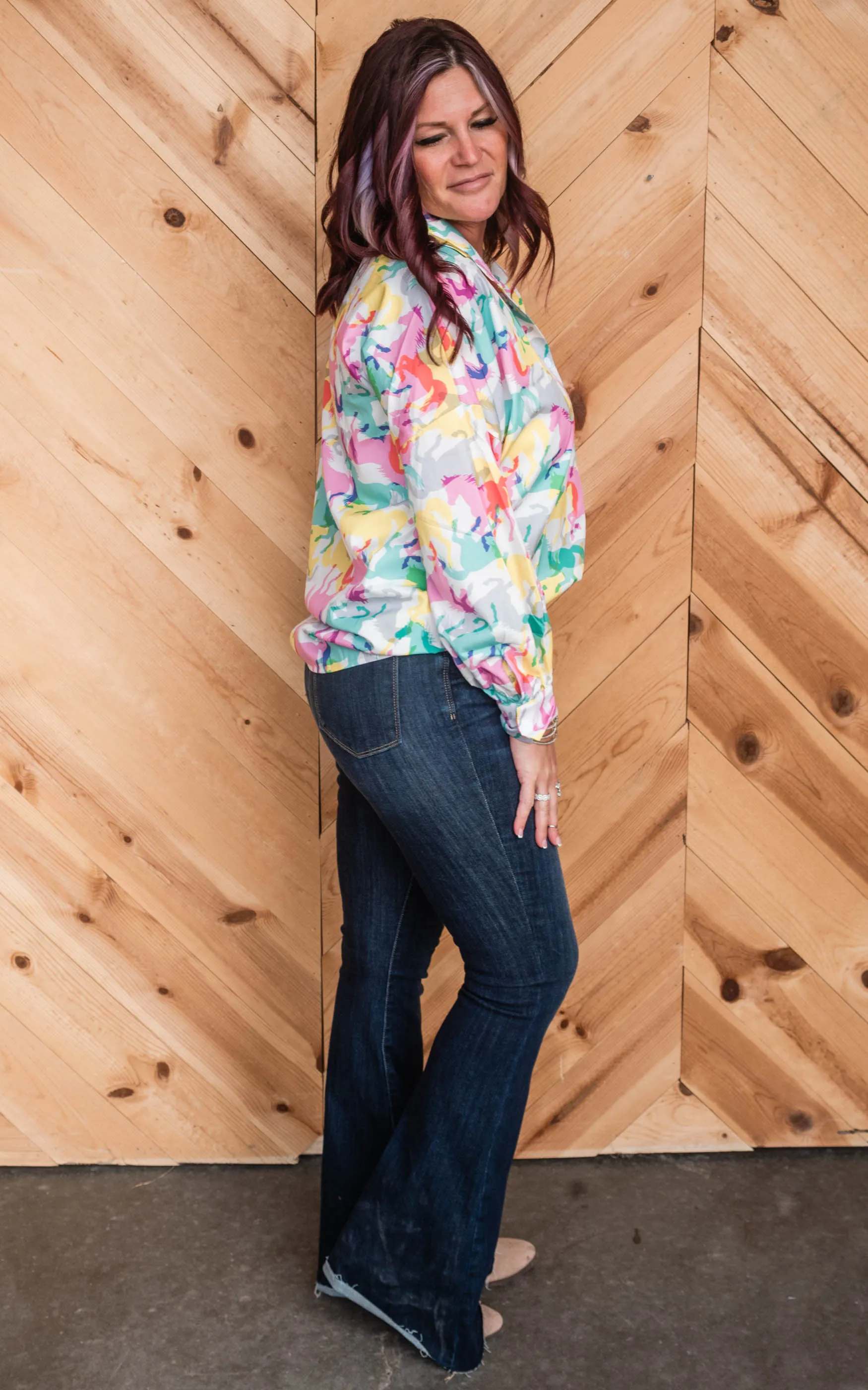 Wild Horses Button Up Blouse