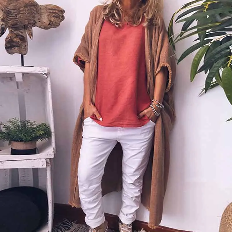 Women Breathable Loose Top Shirt