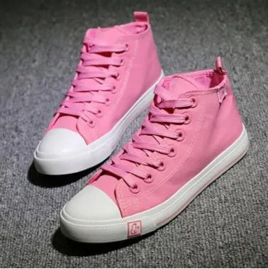 Women fashion all size casual canvas shoes lady leisure star printed flat shoes