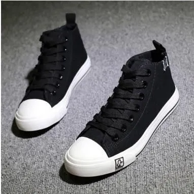Women fashion all size casual canvas shoes lady leisure star printed flat shoes