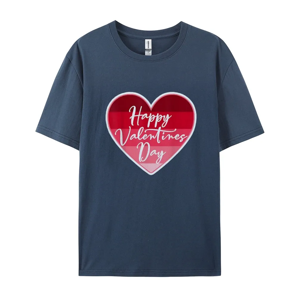 Women Valentine's Day Love Pink Heart Print Graphic T-shirt