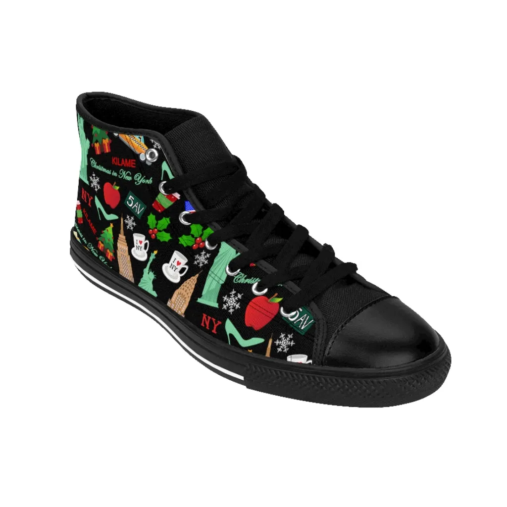 Women's High-top Sneakers east 'Christmas in New York'