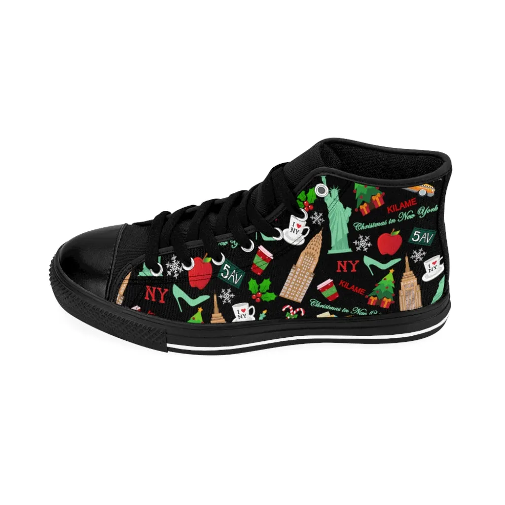 Women's High-top Sneakers east 'Christmas in New York'