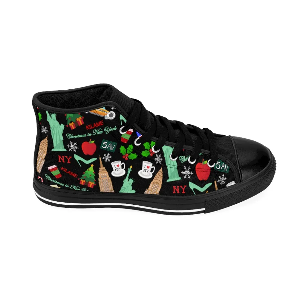 Women's High-top Sneakers east 'Christmas in New York'