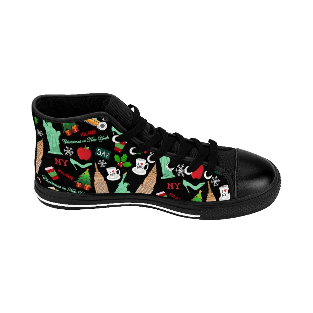 Women's High-top Sneakers east 'Christmas in New York'