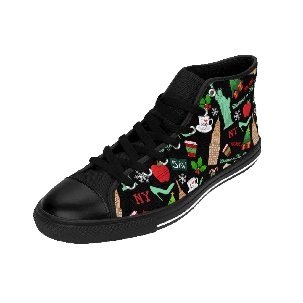Women's High-top Sneakers east 'Christmas in New York'