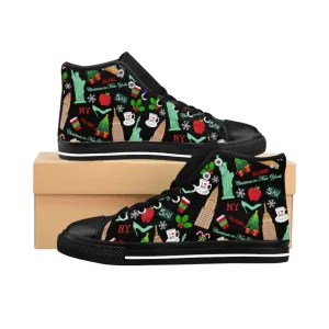 Women's High-top Sneakers east 'Christmas in New York'