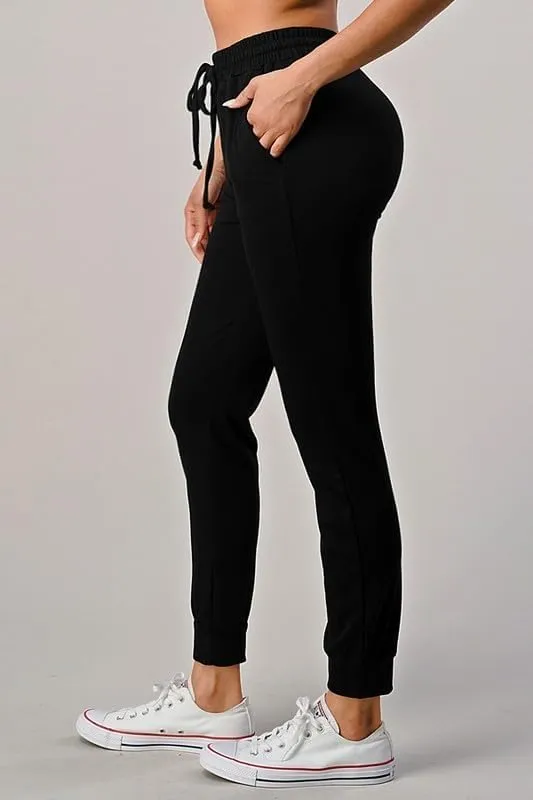 Women's High Waisted Yoga Fit Lounge Trousers Jogger Sweatpants | Workout Gym Loose Fit Pockets Trousers | Plus Size Lounge Pant | Exercise Joggers Elastic Pants Jade