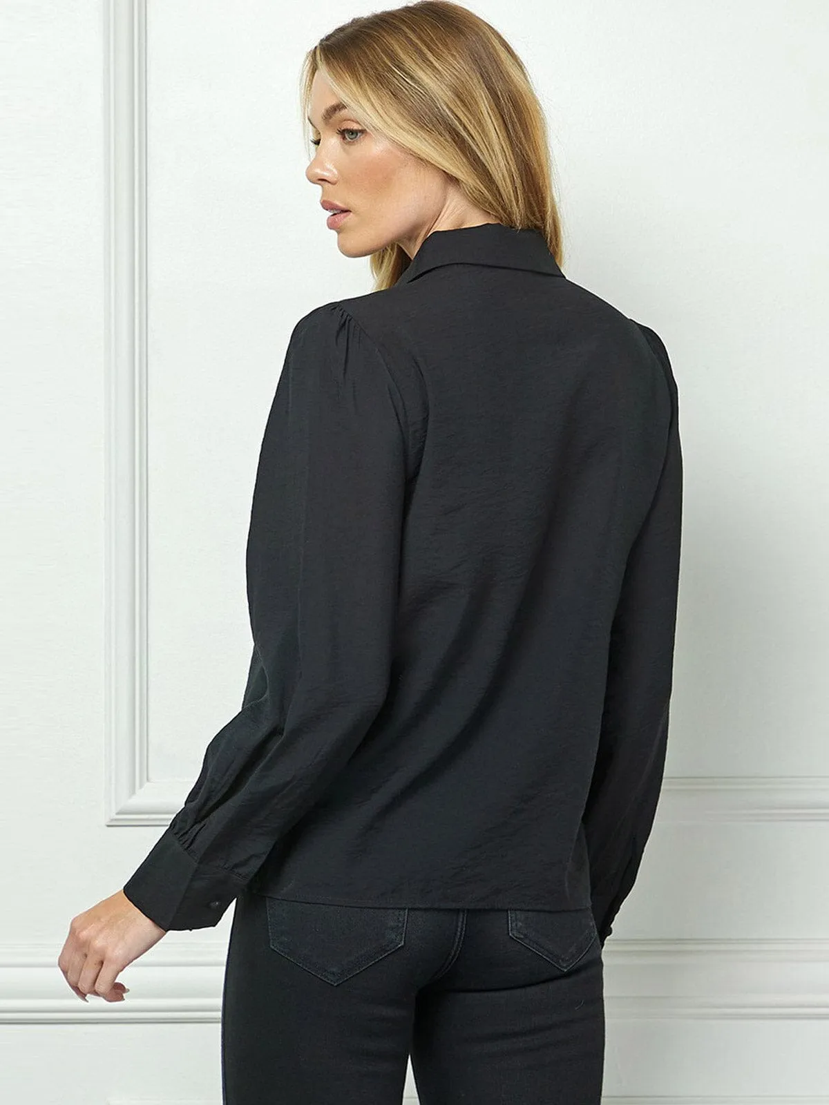 WOMEN'S LONG SLEEVE BUTTON UP BLOUSE TOP