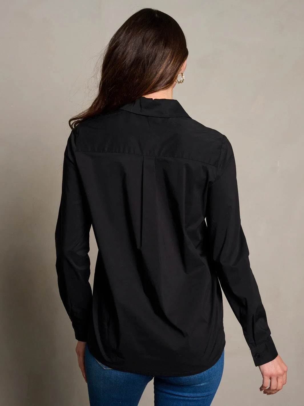 WOMEN'S LONG SLEEVE BUTTON UP BLOUSE TOP