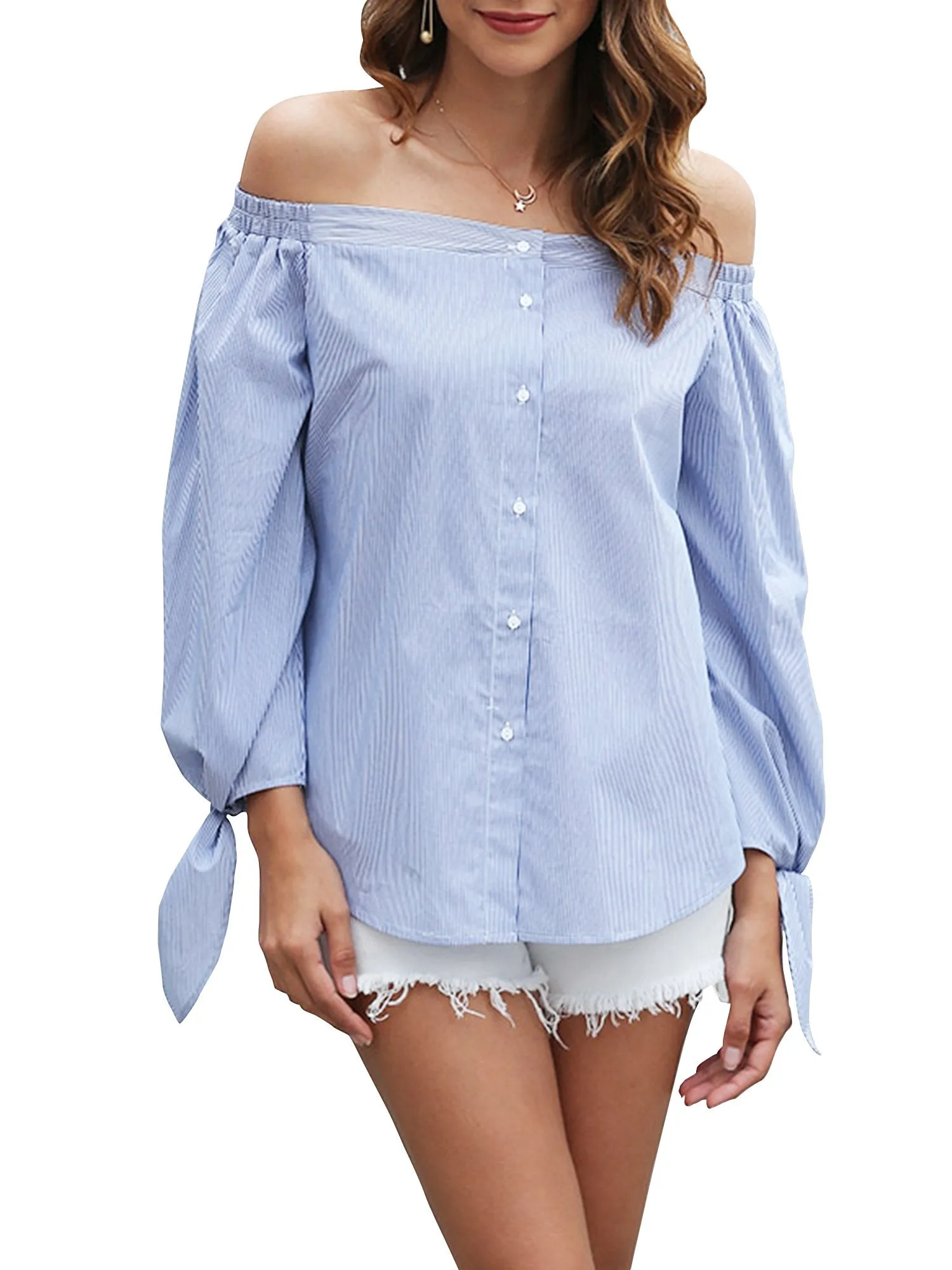 Women's Long Sleeve Off The Shoulder Tops