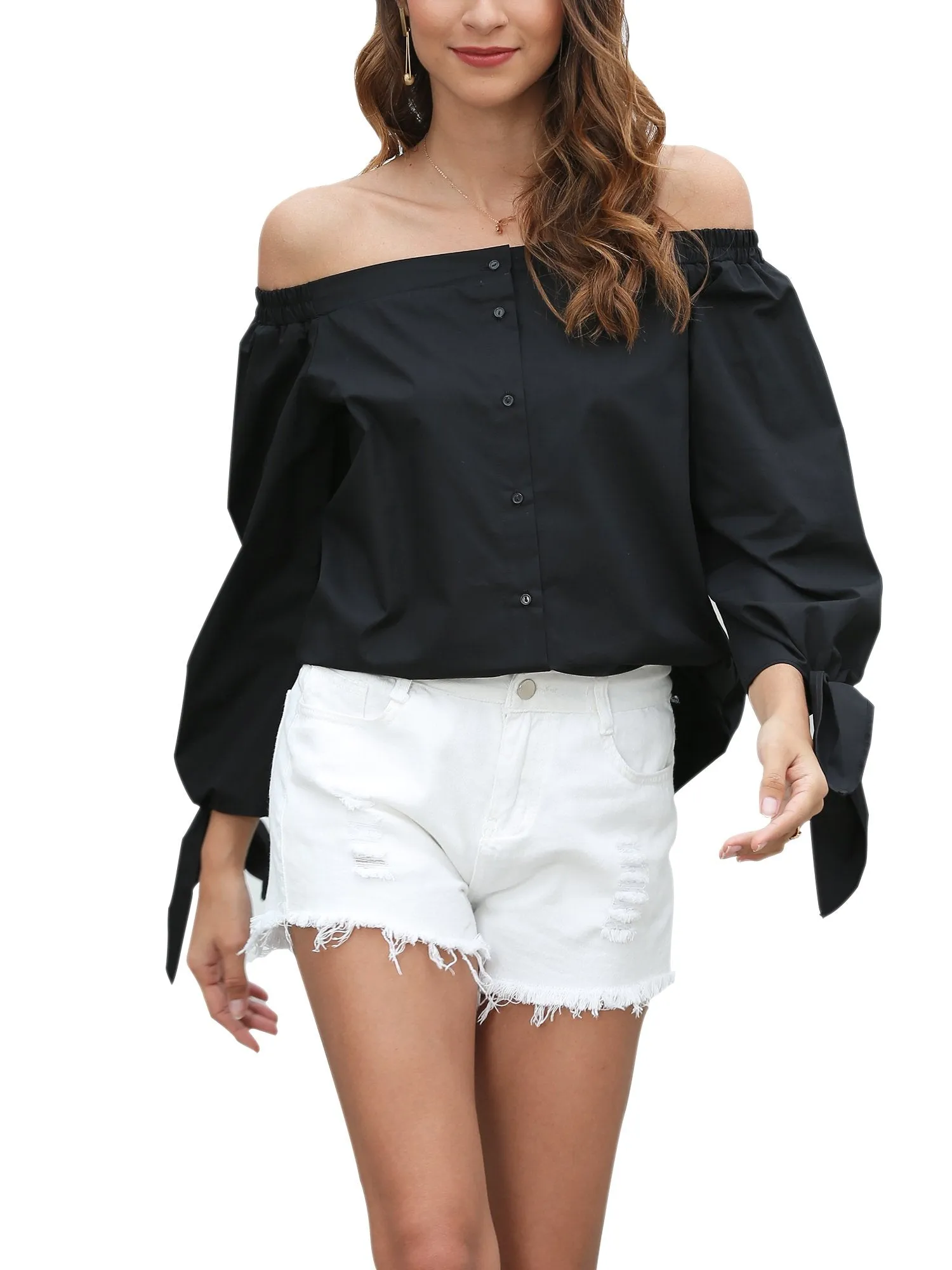Women's Long Sleeve Off The Shoulder Tops