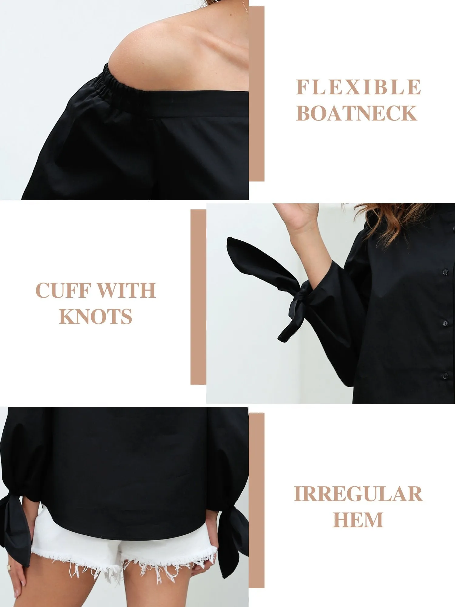 Women's Long Sleeve Off The Shoulder Tops