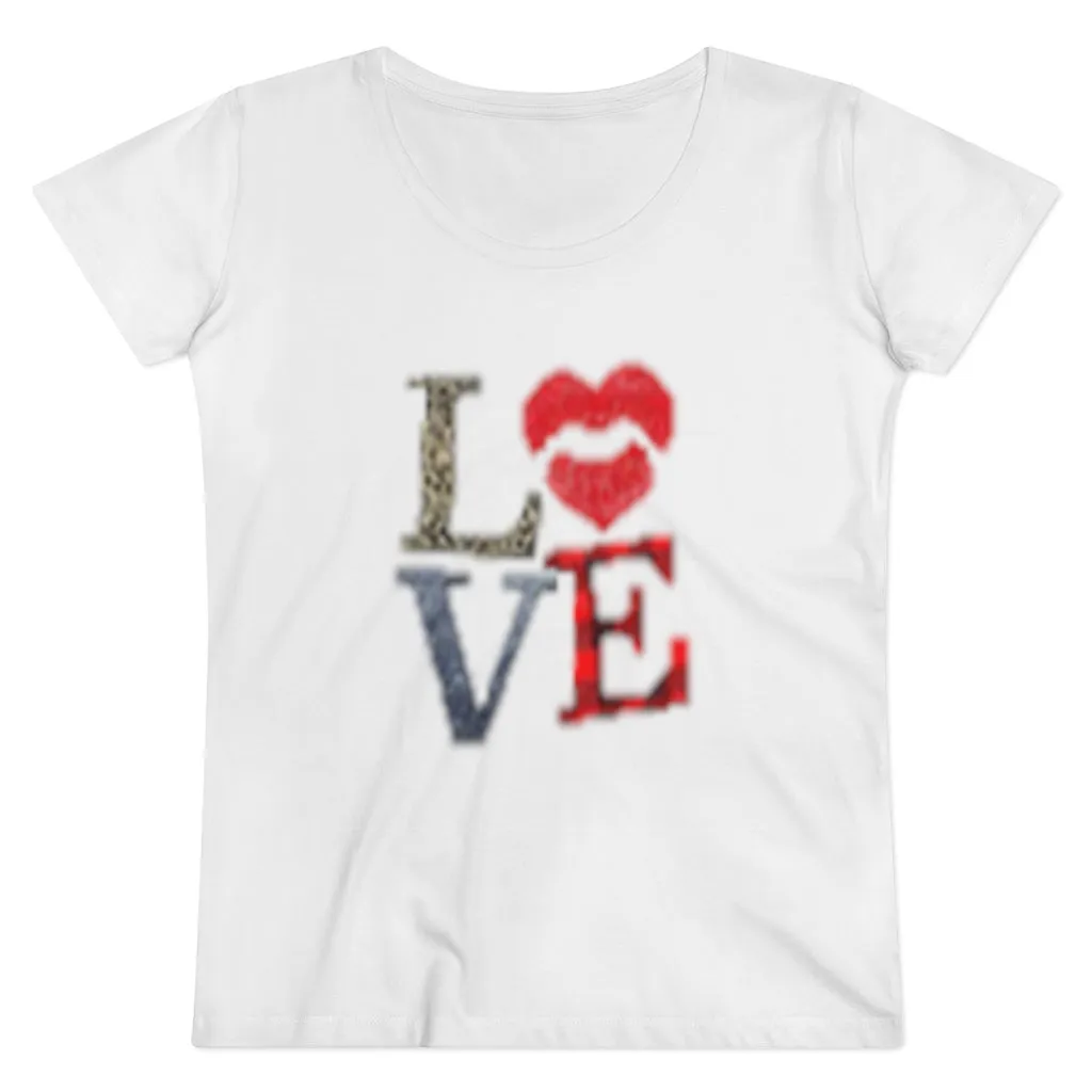 Women's Lover T-shirt, Valentine's day tee, Love t-shirt, Heart T-shirts, lips T-shirt