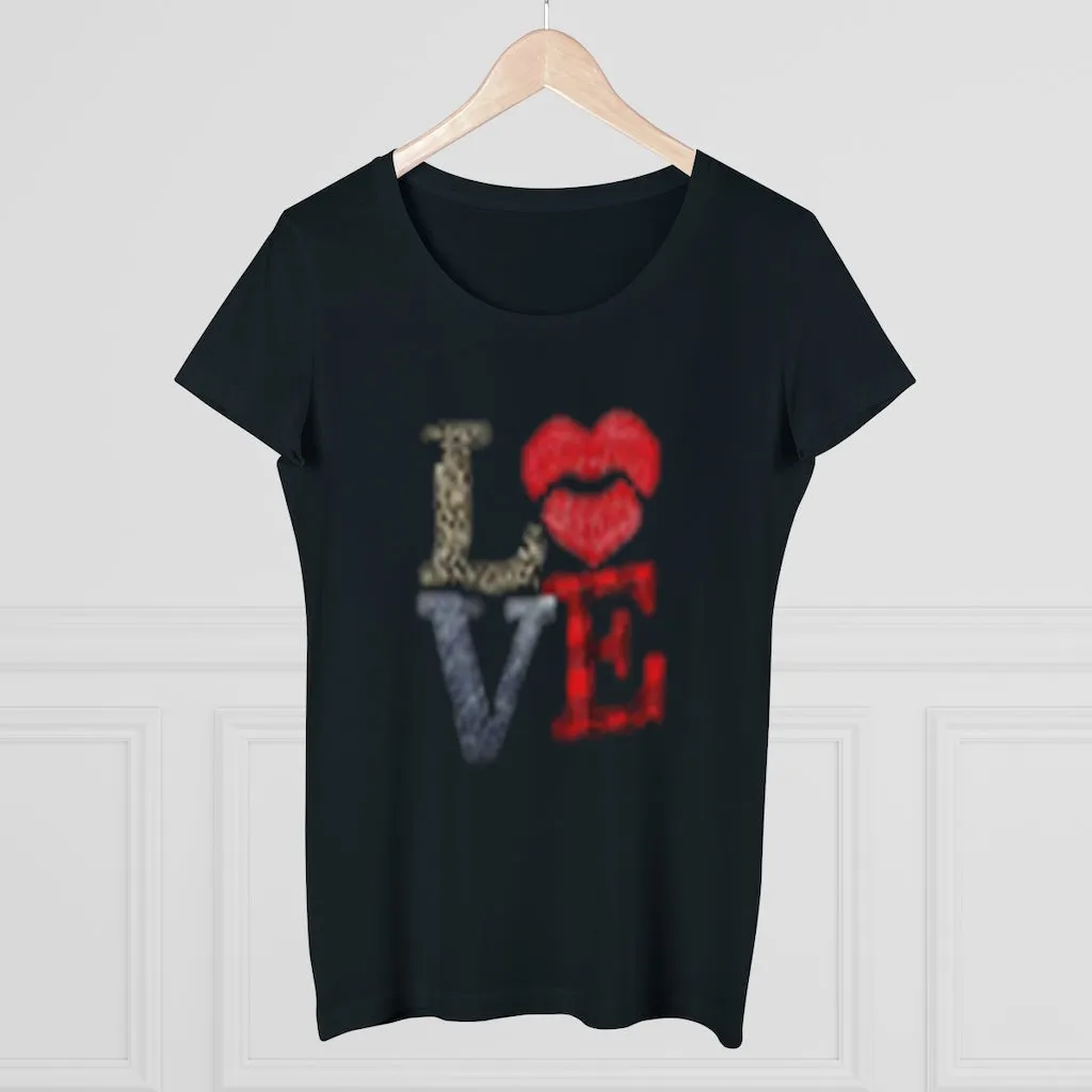 Women's Lover T-shirt, Valentine's day tee, Love t-shirt, Heart T-shirts, lips T-shirt
