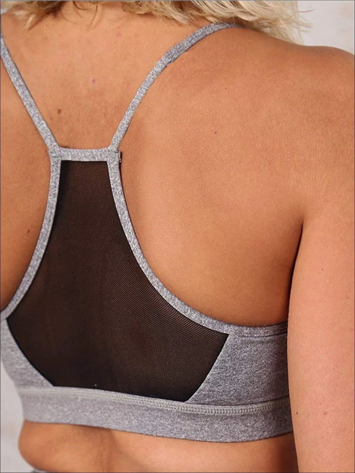 Women's Mesh Back Sports Bra Leggings Set (3 color Options)