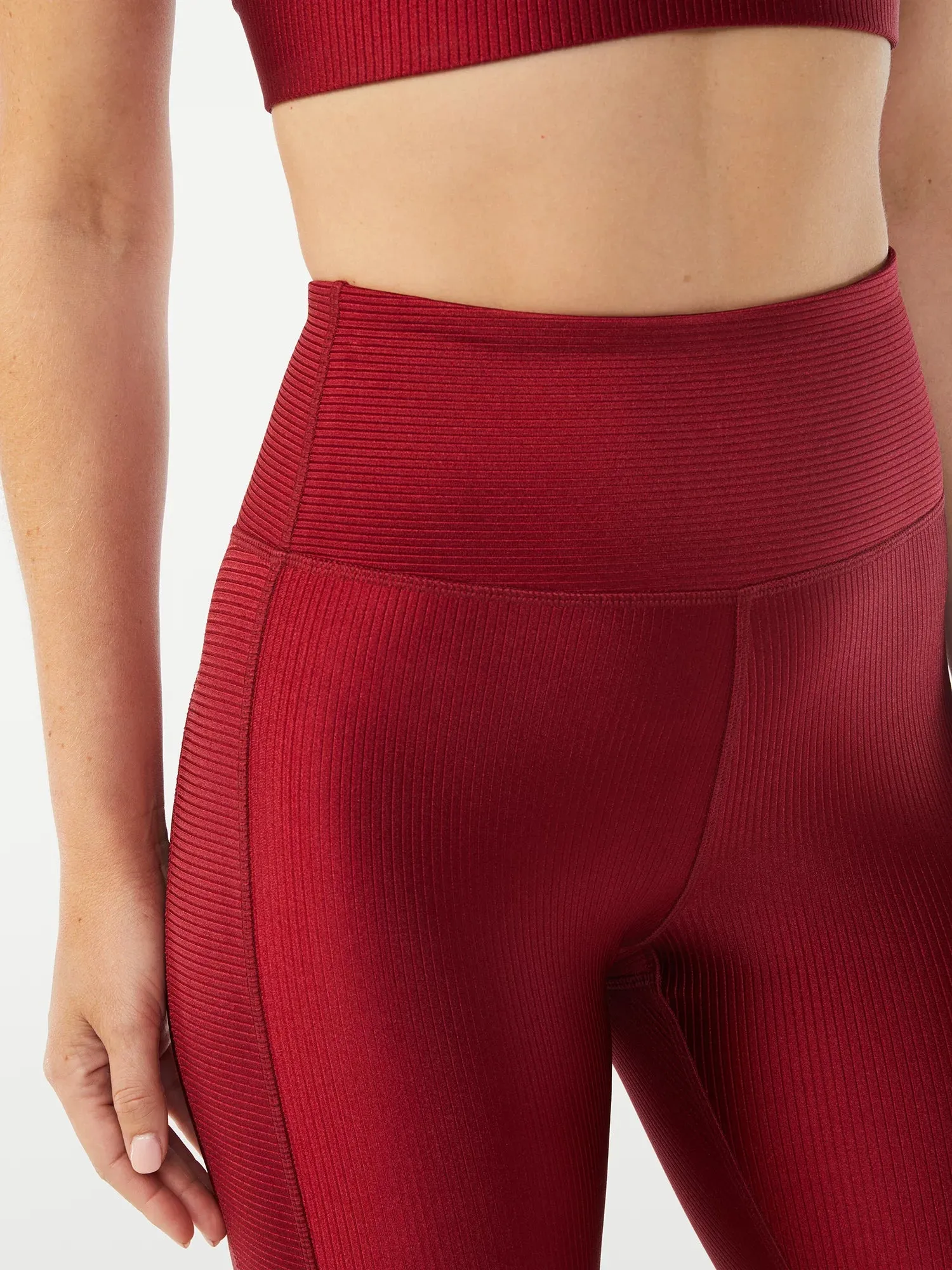 Women's Ribbed Shine 25" Leggings