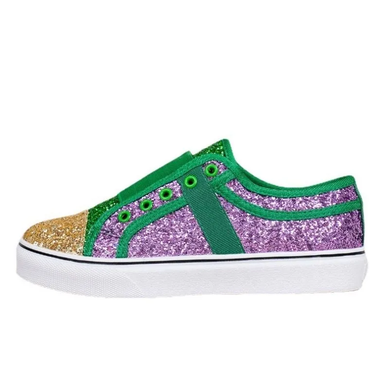 Women's Shiny Round Toe Casual Flat Single Shoes