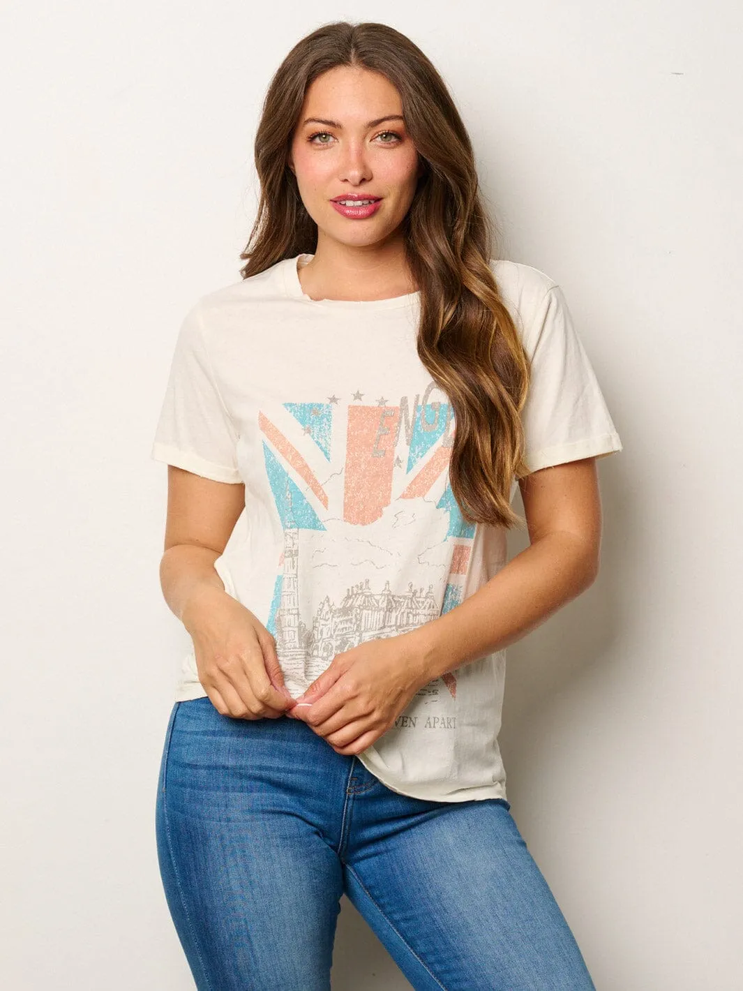 WOMEN'S SHORT SLEEVE BASIC GRAPHIC TOP