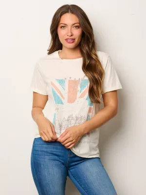 WOMEN'S SHORT SLEEVE BASIC GRAPHIC TOP