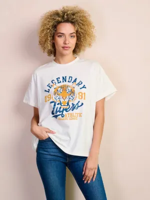 WOMEN'S SHORT SLEEVE GRAPHIC BASIC T-SHIRT