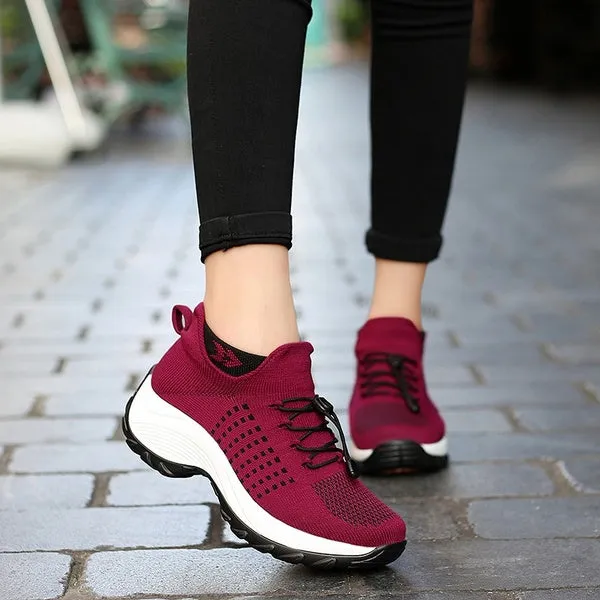 Women's Sneakers Casual Shoes Wedge Ladies Running Shoes