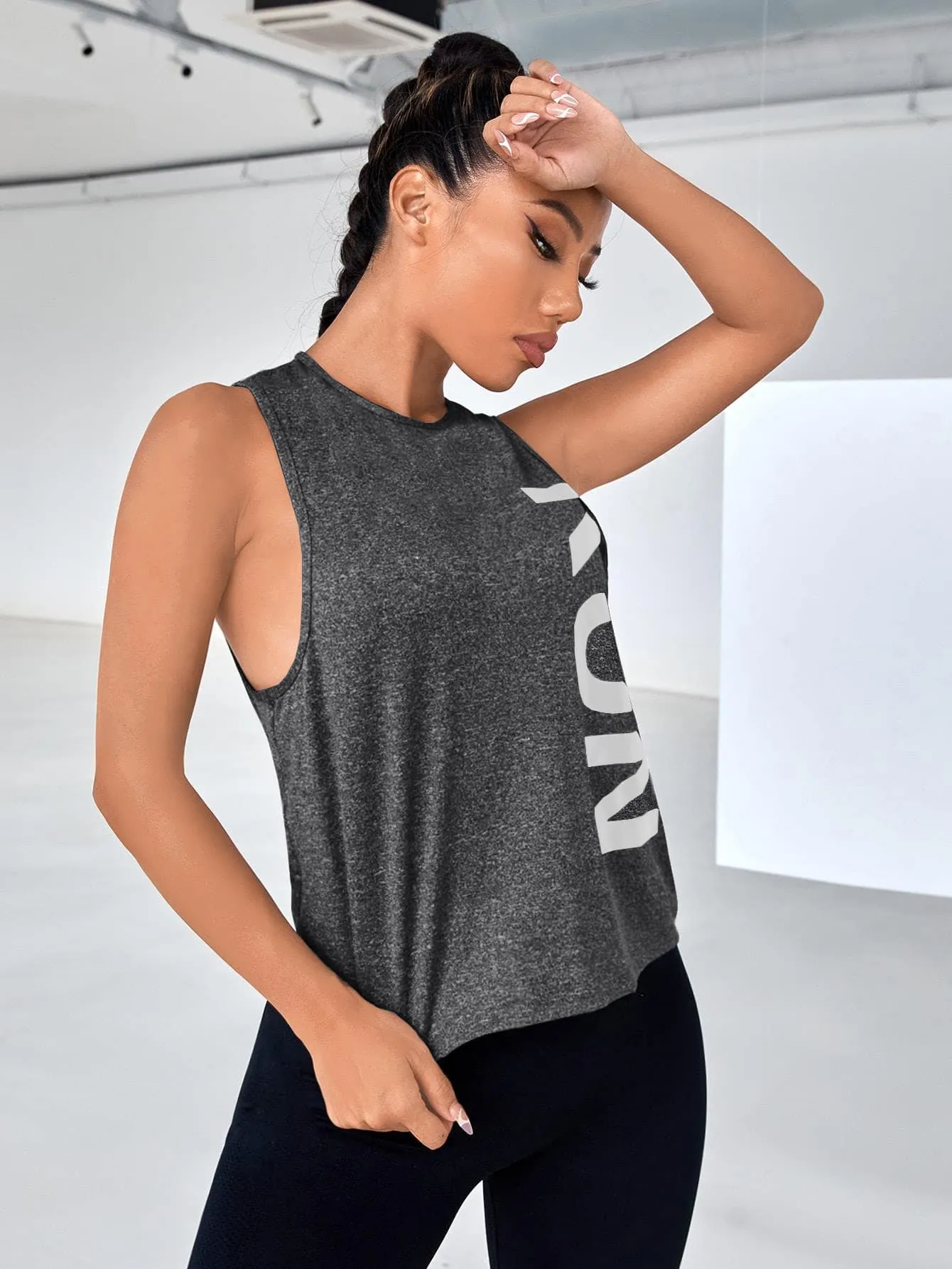 Women's Street Sport Letter Graphic Sports Tank Top