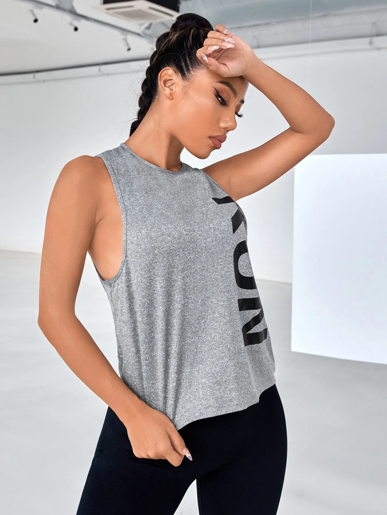 Women's Street Sport Letter Graphic Sports Tank Top