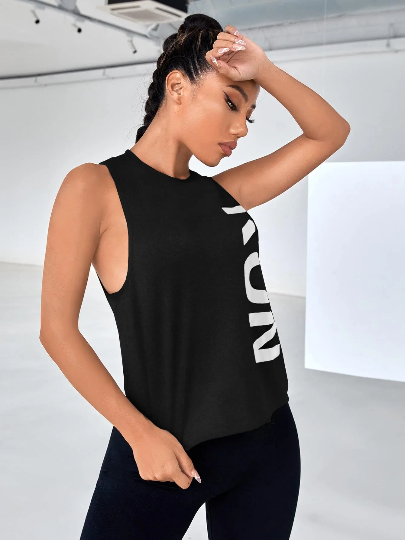 Women's Street Sport Letter Graphic Sports Tank Top