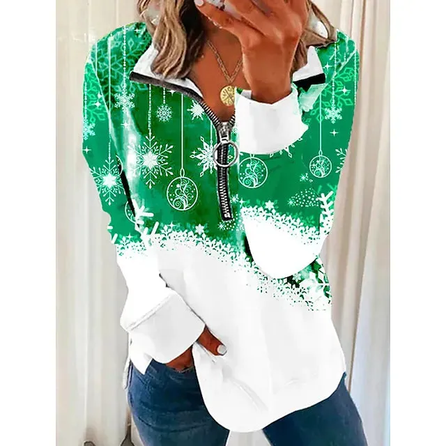 Women's Sweatshirt Pullover Streetwear Snowflake