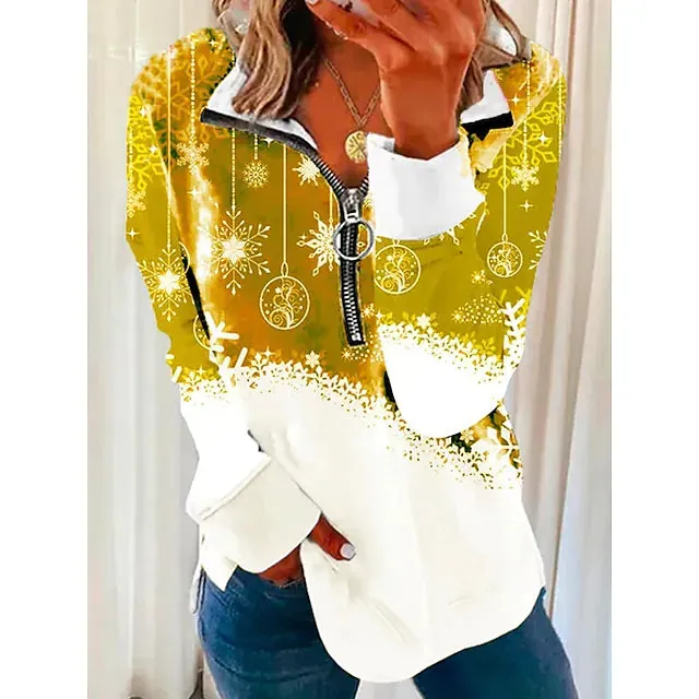 Women's Sweatshirt Pullover Streetwear Snowflake
