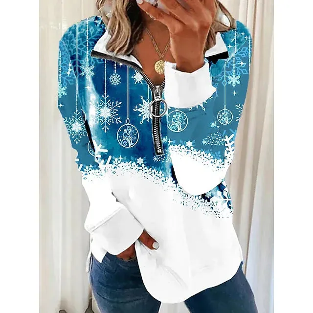 Women's Sweatshirt Pullover Streetwear Snowflake