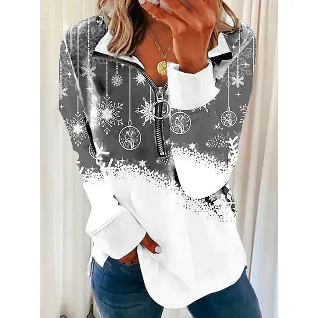 Women's Sweatshirt Pullover Streetwear Snowflake