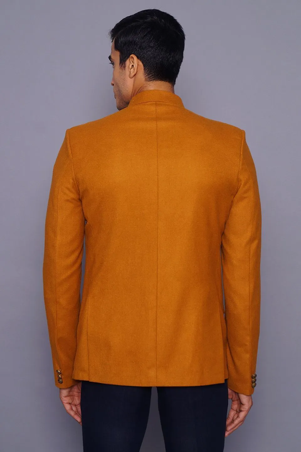 Wool Orange Bandhgala