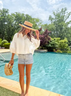 Wren White Embroidered Top