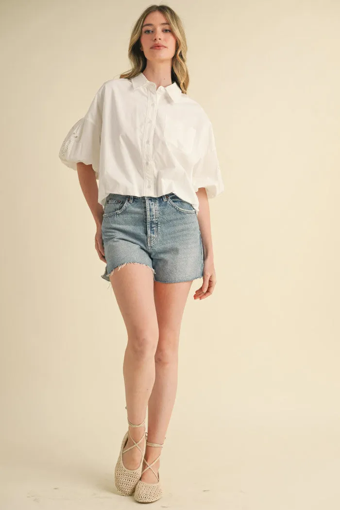 Wren White Embroidered Top