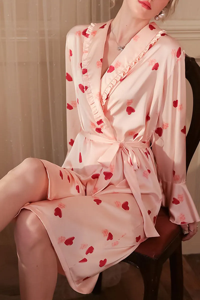 XK0174 Silky Bridal Long Robe