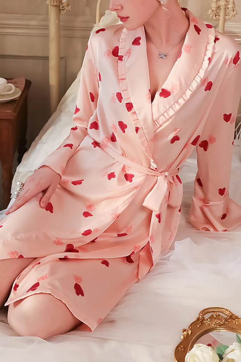 XK0174 Silky Bridal Long Robe