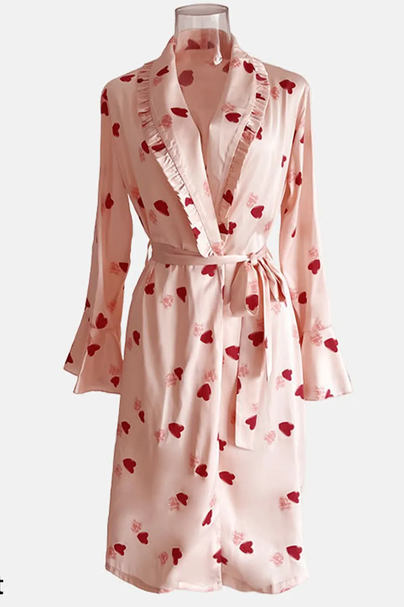 XK0174 Silky Bridal Long Robe