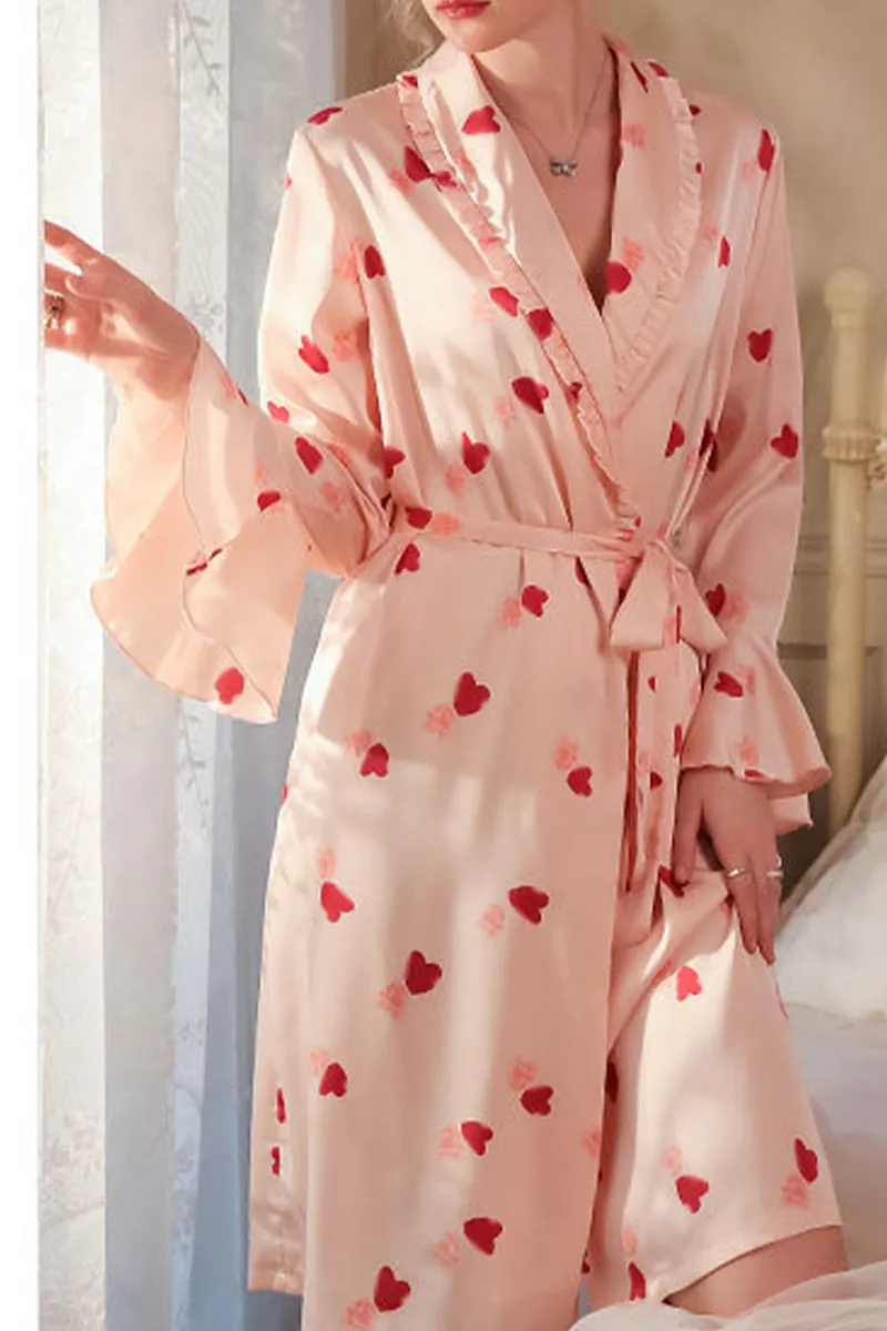 XK0174 Silky Bridal Long Robe