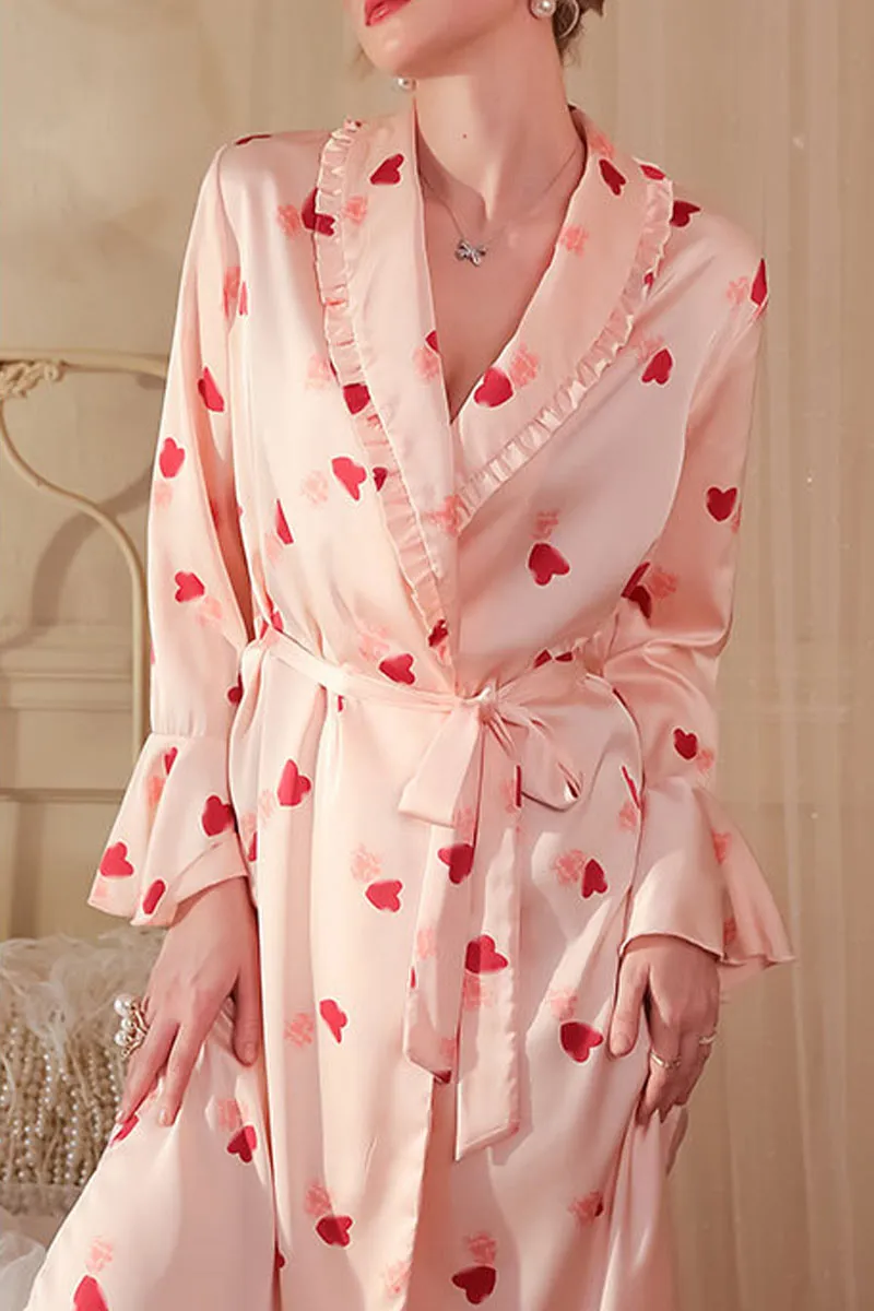 XK0174 Silky Bridal Long Robe
