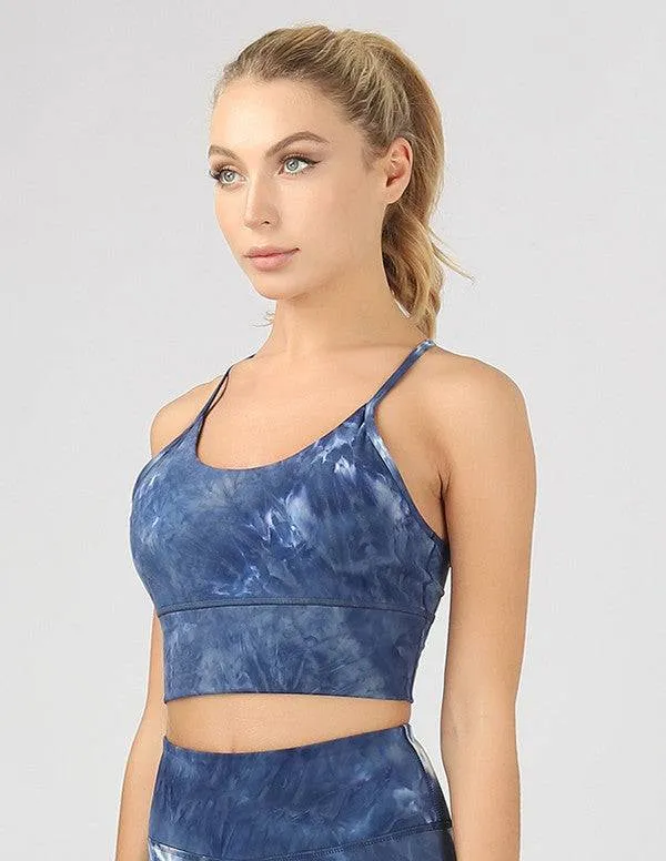 Y Back Tie-Dye Crop Top