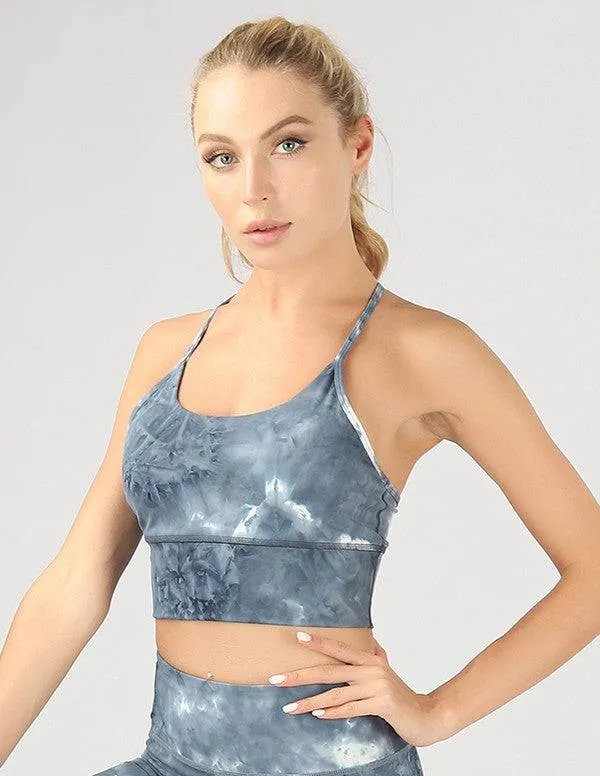 Y Back Tie-Dye Crop Top