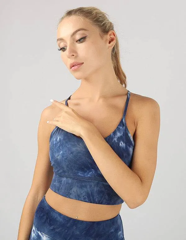 Y Back Tie-Dye Crop Top