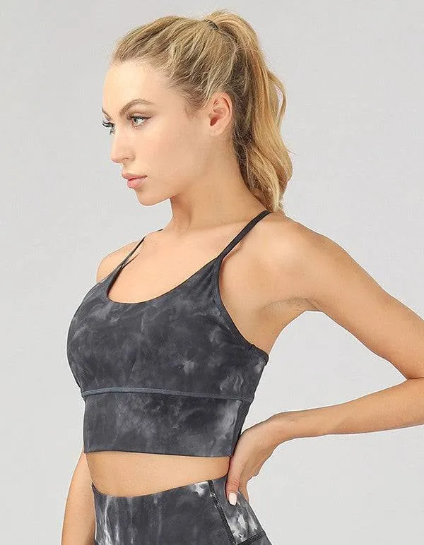 Y Back Tie-Dye Crop Top