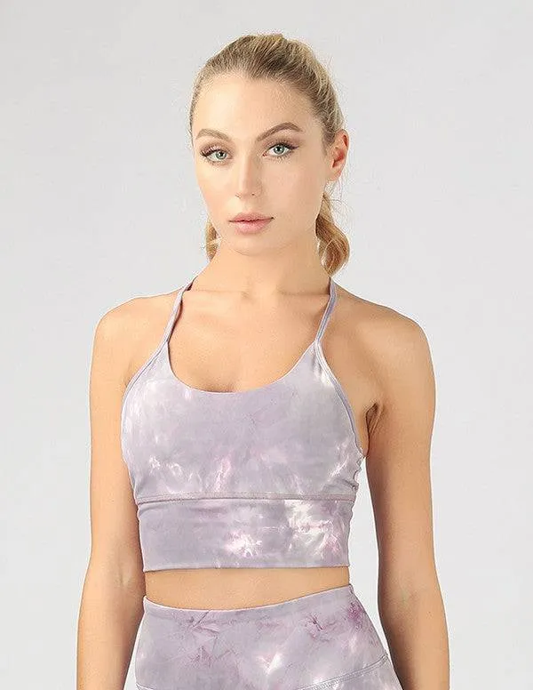 Y Back Tie-Dye Crop Top