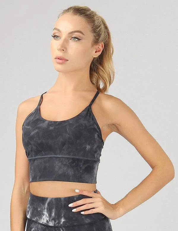 Y Back Tie-Dye Crop Top