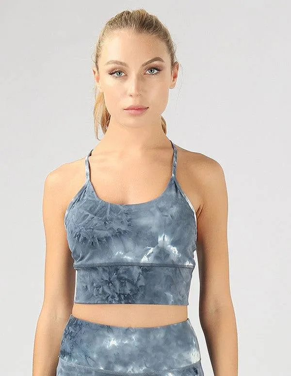 Y Back Tie-Dye Crop Top